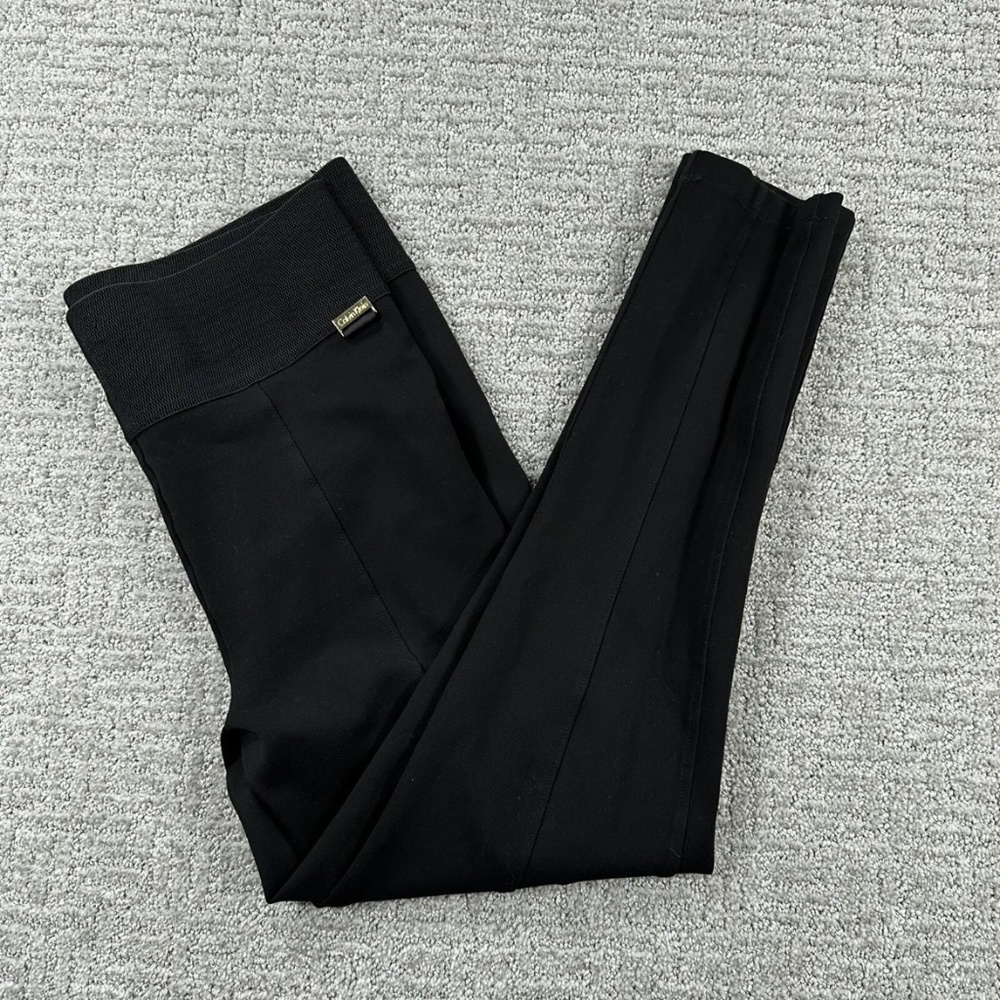 Calvin Klein Leggings Medium M Black Yoga Pants Athleisure Power Stretch thick